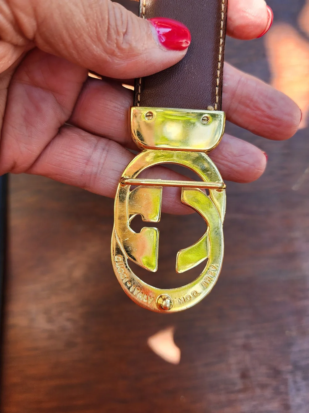 Gucci Double G Black Leather Belt Gold GG Buckle Size 38